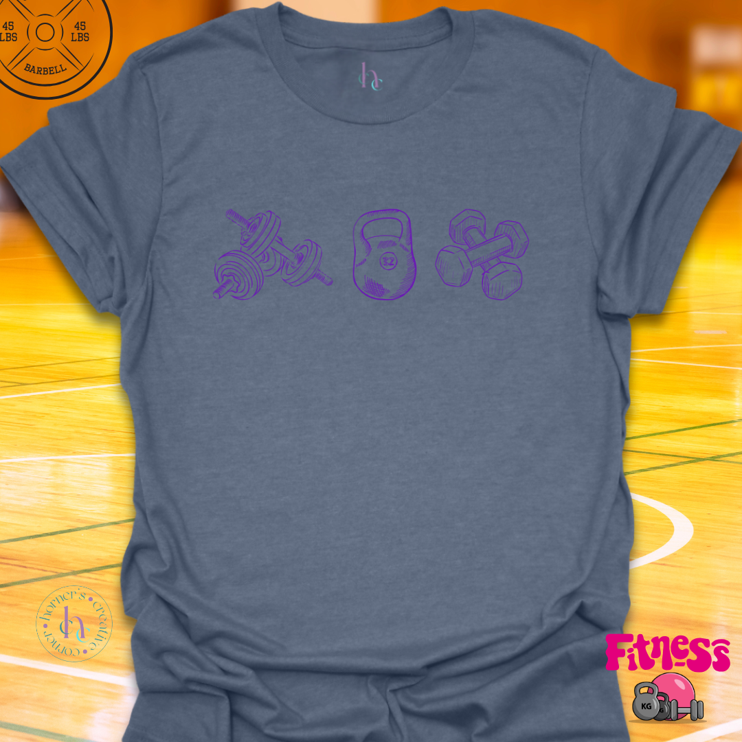 3 Pic Purple Sketch T-Shirt