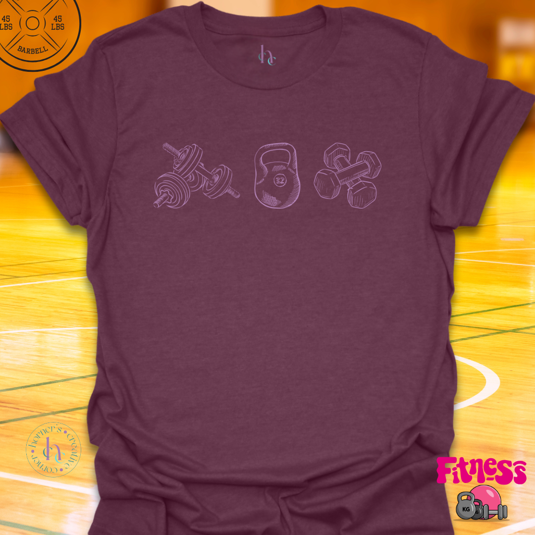 3 Pic Purple Sketch T-Shirt