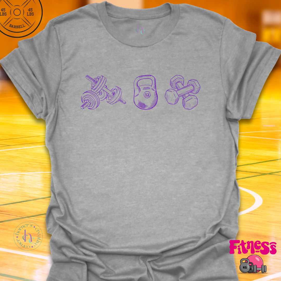 3 Pic Purple Sketch T-Shirt