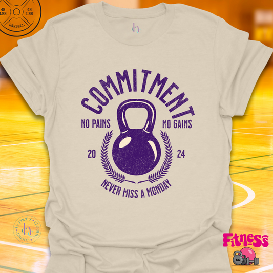 Commitment Never Miss a Monday Custom Date T-Shirt