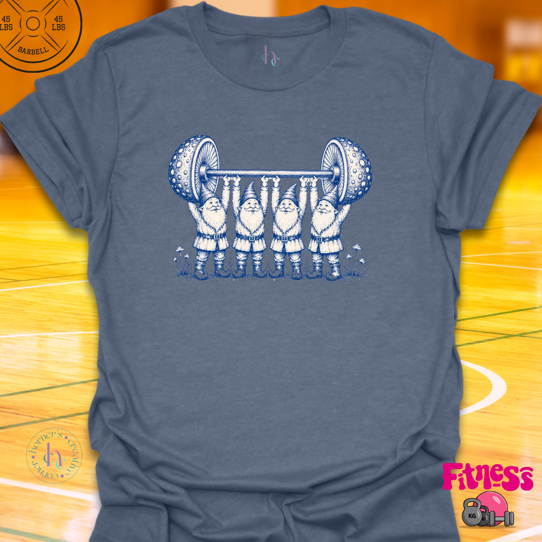 Gnome Lifting Mushroom T-Shirt