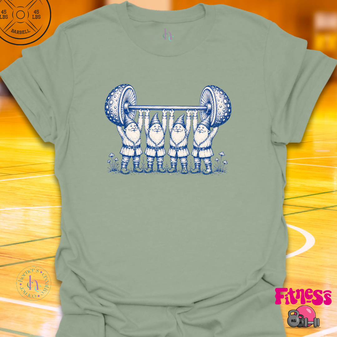Gnome Lifting Mushroom T-Shirt
