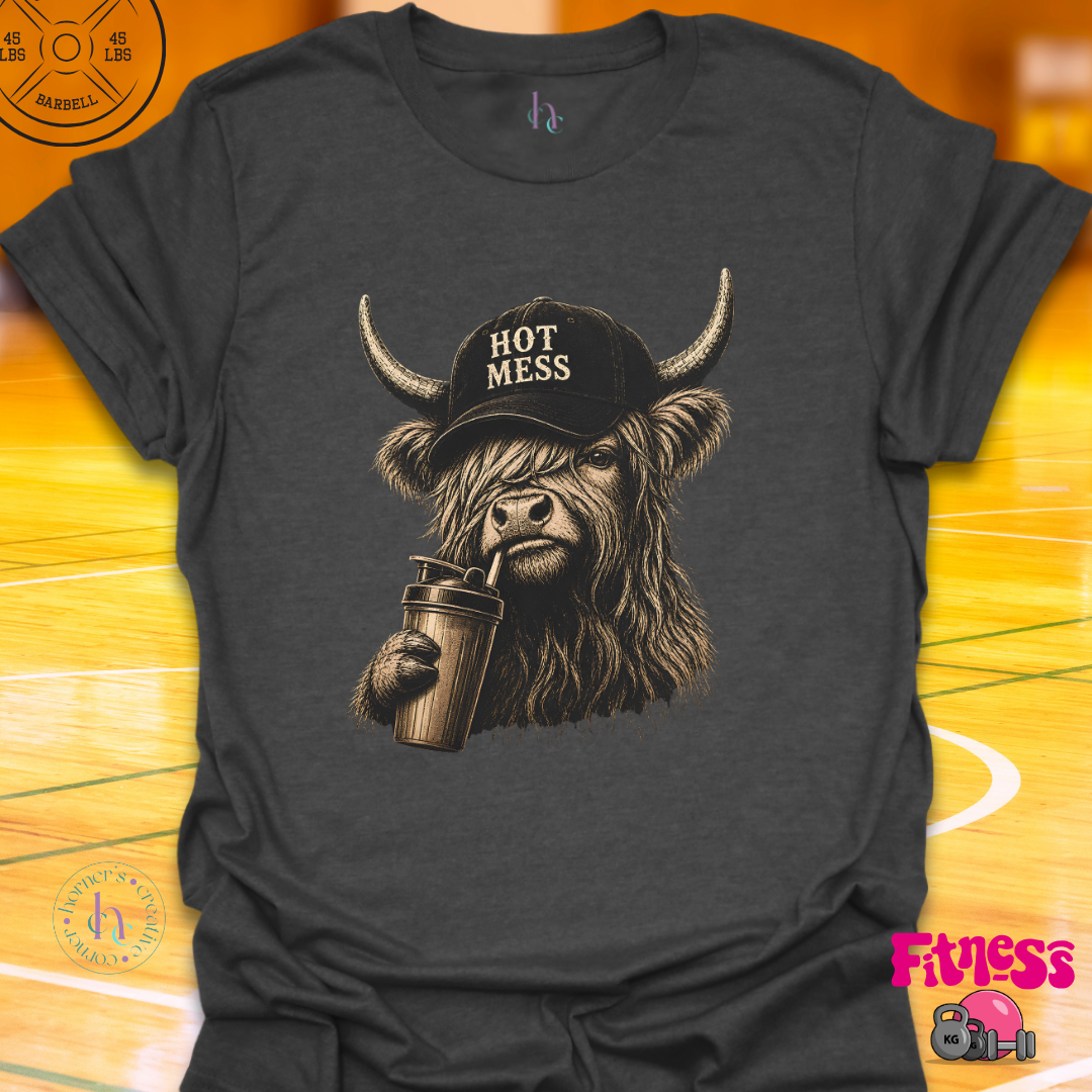 Highland Cow Hot Mess T-Shirt