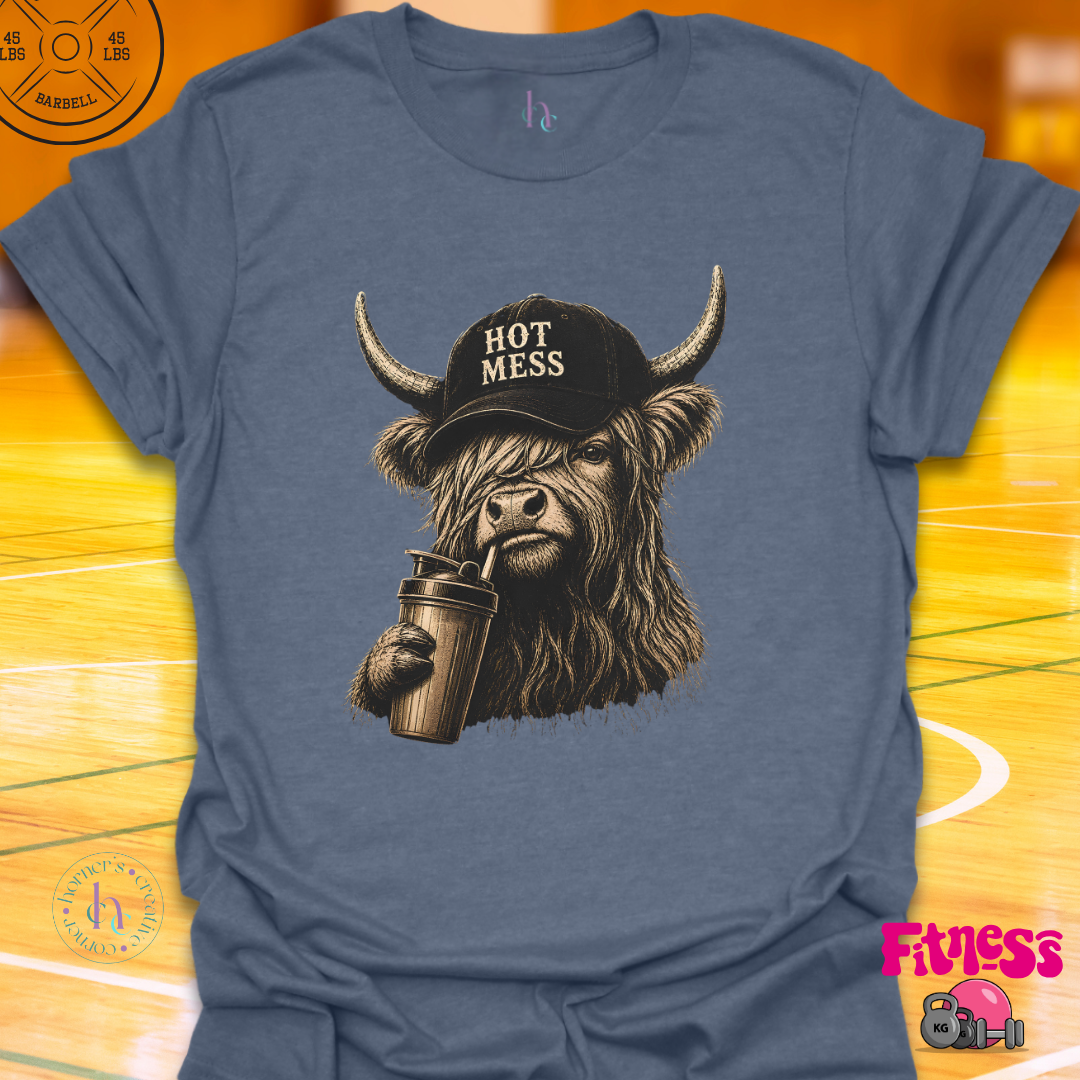 Highland Cow Hot Mess T-Shirt