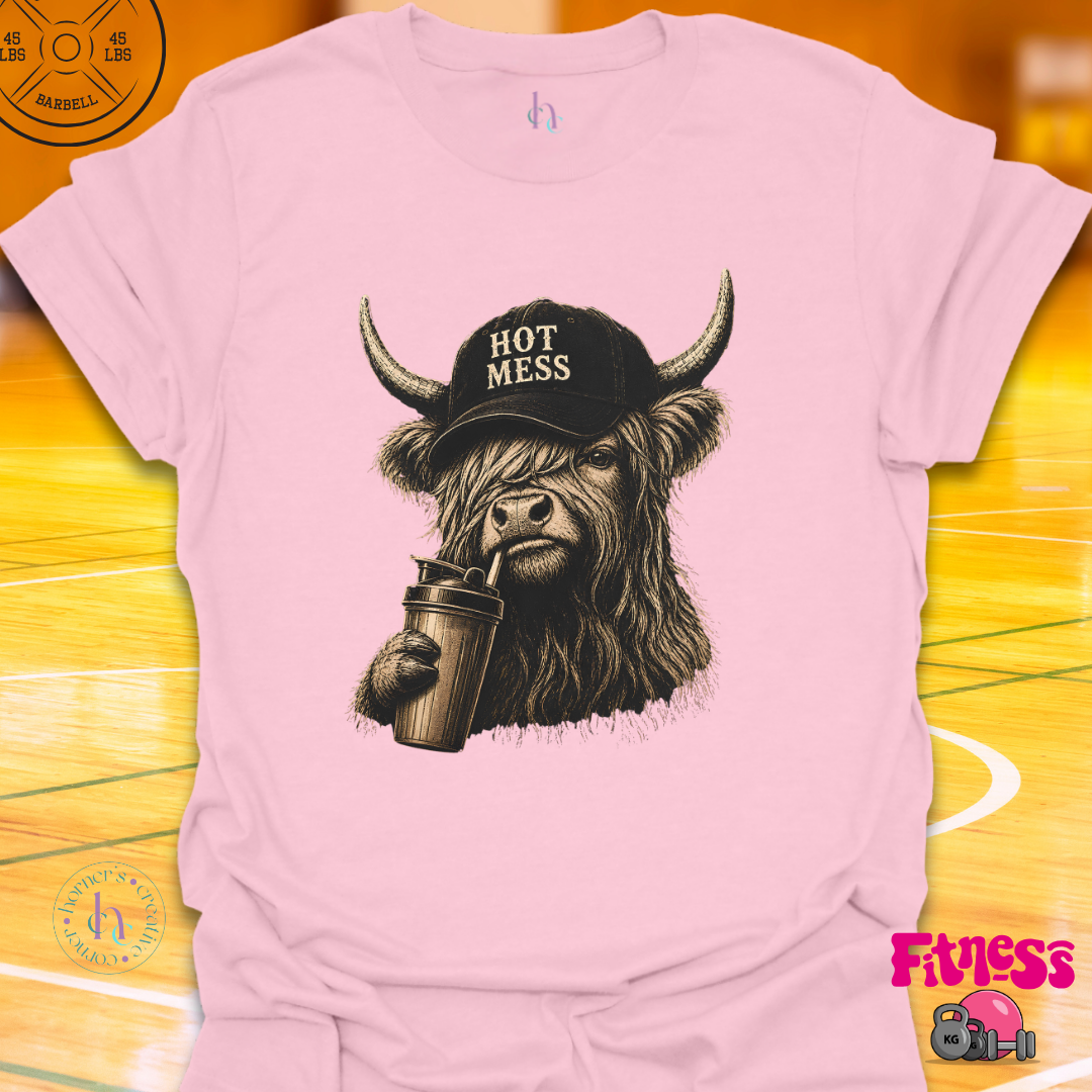 Highland Cow Hot Mess T-Shirt