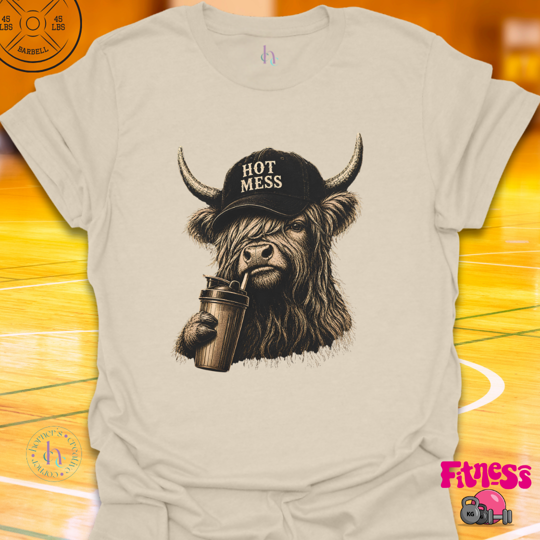 Highland Cow Hot Mess T-Shirt