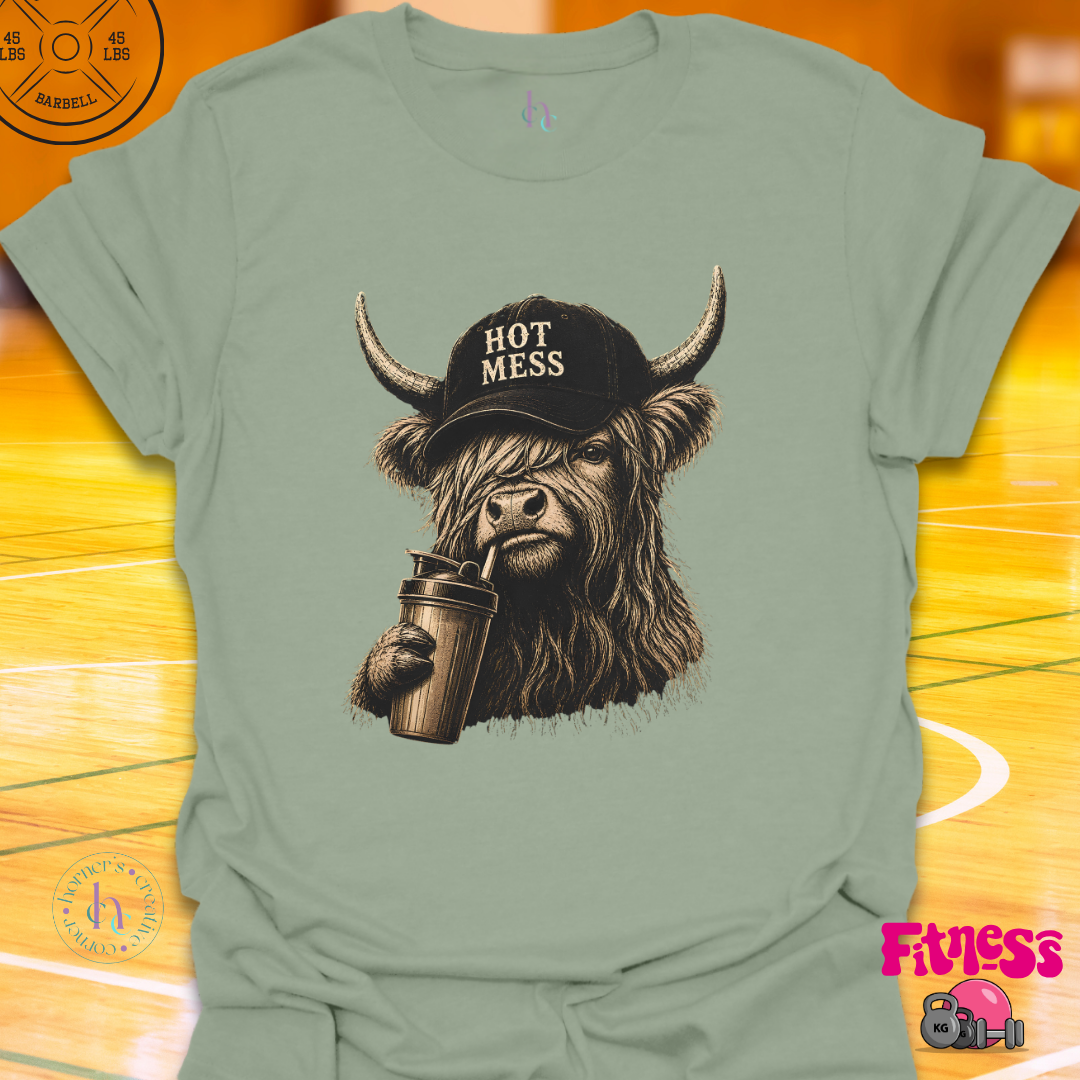Highland Cow Hot Mess T-Shirt