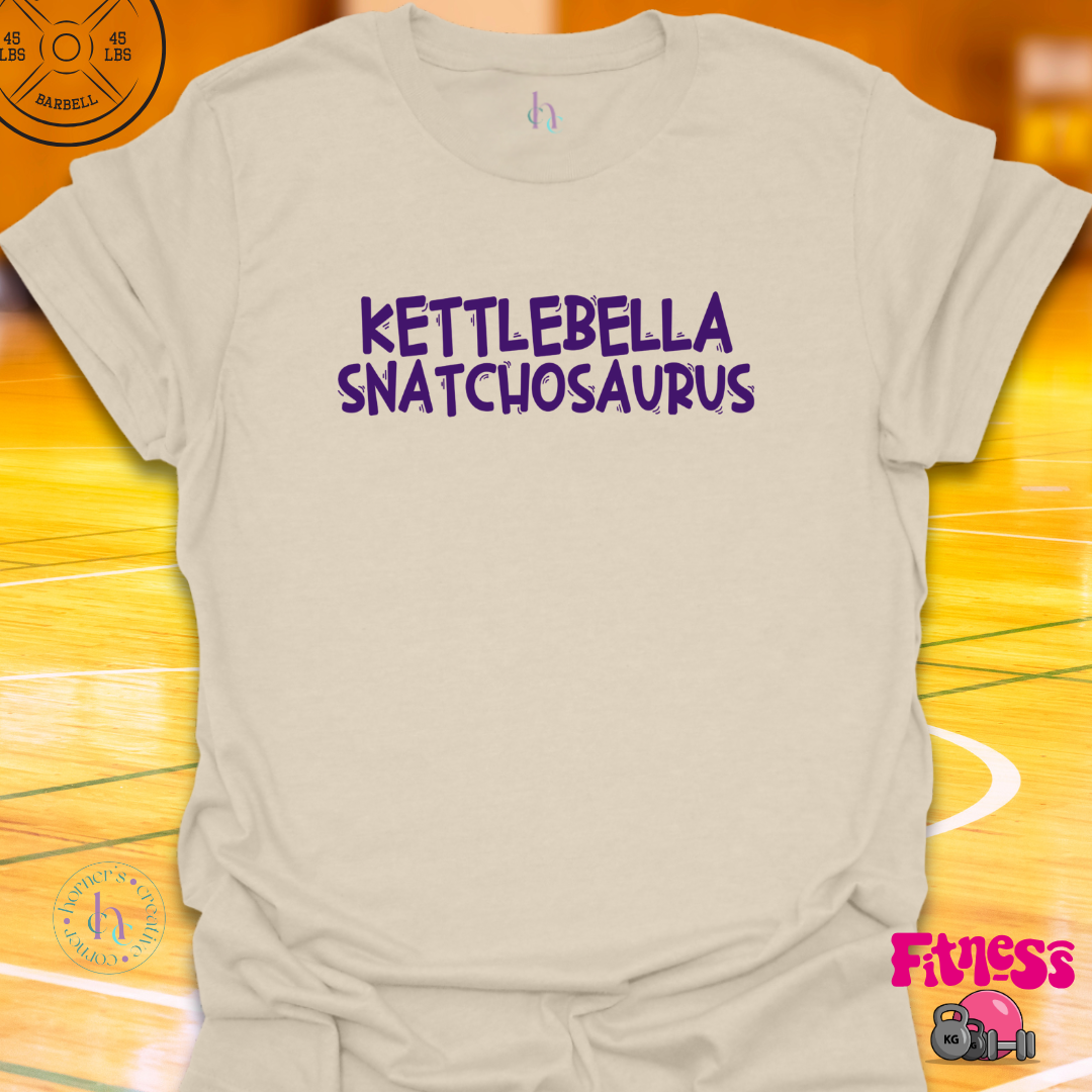 Kettlebella Snatchosaurus T-Shirt
