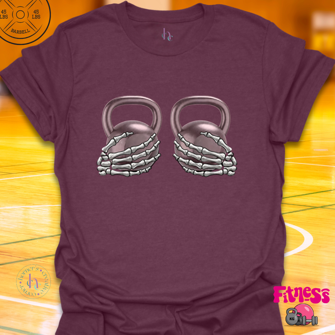 Skeleton Kettleball Boobs T-Shirt