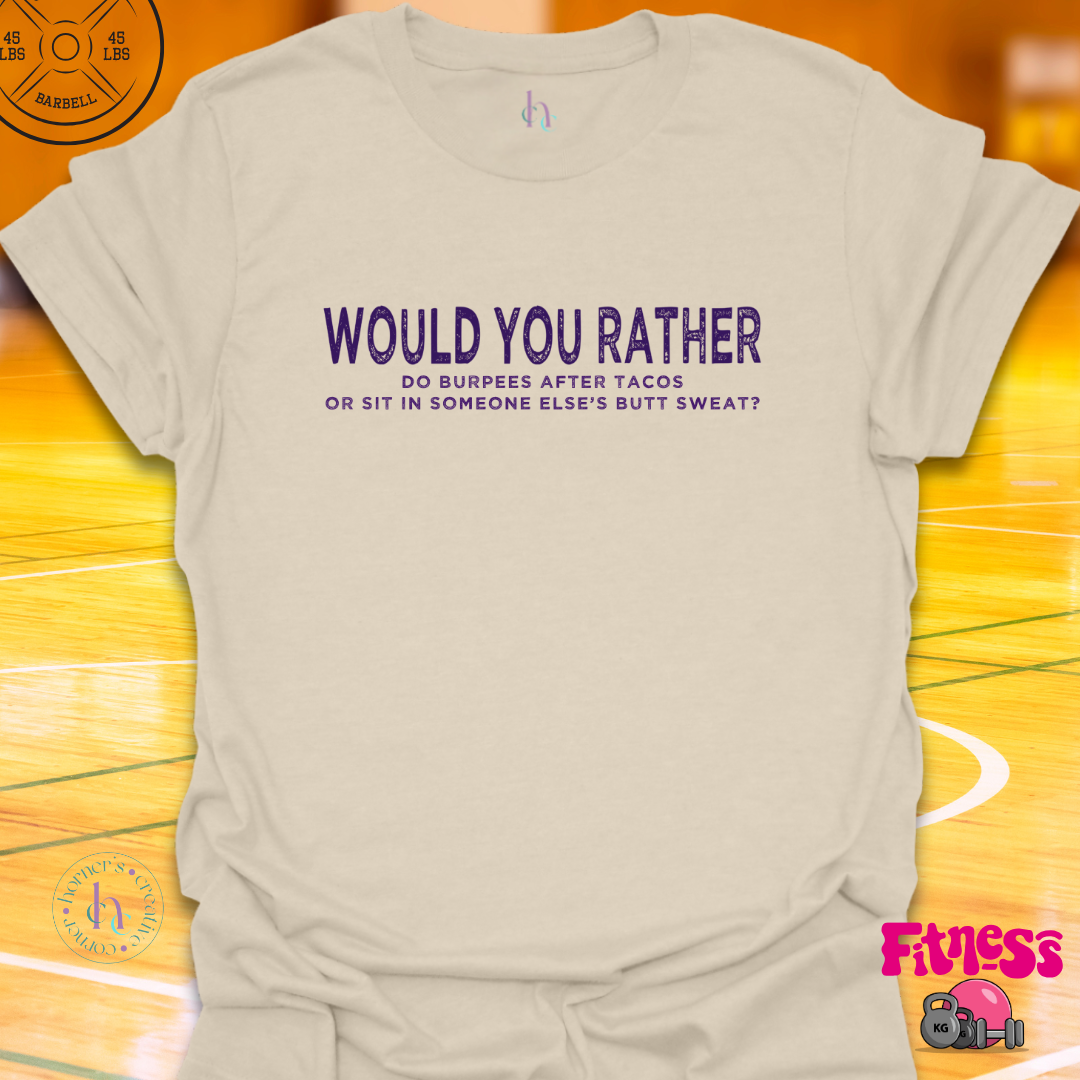 WYR Do Cardio With No Bra, Or Lift In See Through Leggings? T-Shirt