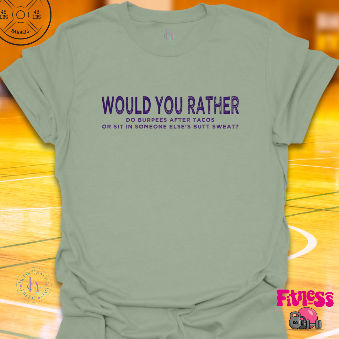 WYR Do Cardio With No Bra, Or Lift In See Through Leggings? T-Shirt